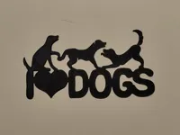 Décoration murale "J'aime les chiens" — photo 1