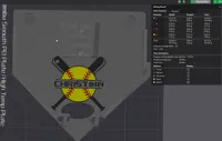 0.24mm layer, 3 walls, 12% infill Softball Crossed Bats V2