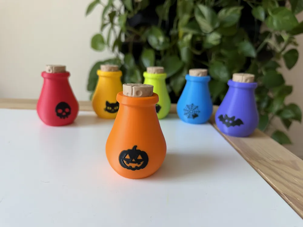 Halloween Potion Bottles - Free 3D Print Model - MakerWorld
