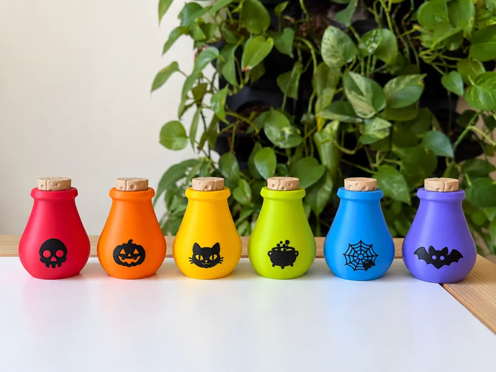 Halloween Potion Bottles - Free 3D Print Model - MakerWorld