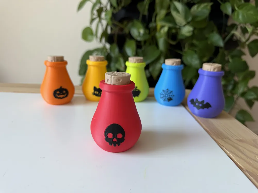 Halloween Potion Bottles - Free 3D Print Model - MakerWorld