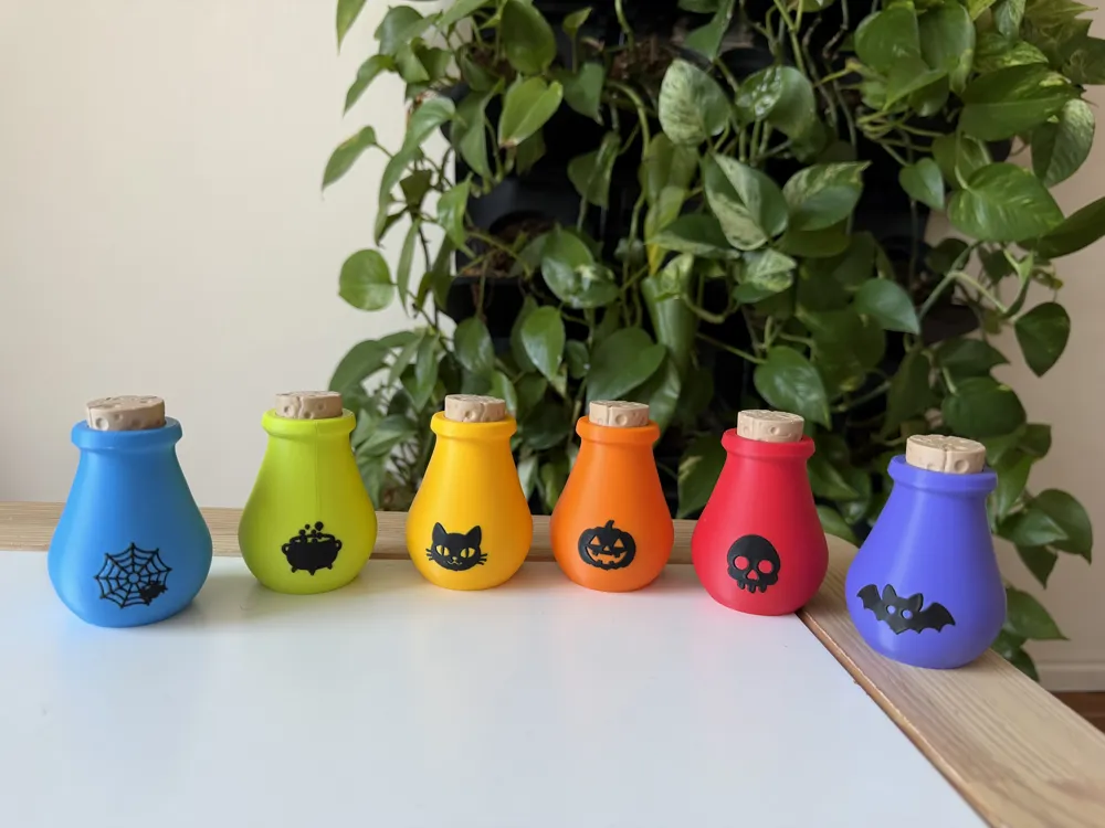 Halloween Potion Bottles - Free 3D Print Model - MakerWorld