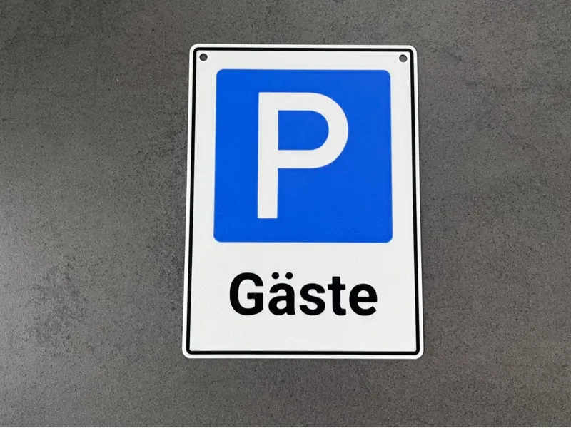 Parkplatzschild für Gäste