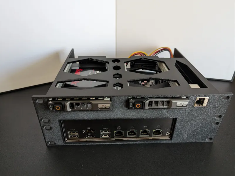 10" 2U Rack mountable  ITX NAS with 2x 2.5" HDDs