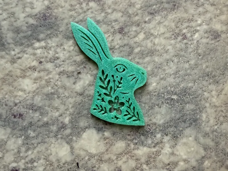 Folk Art Hare Head Stencil