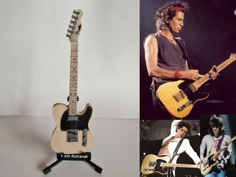 Guitar 17cm c/Cordas - Fender Tele Keith Richards