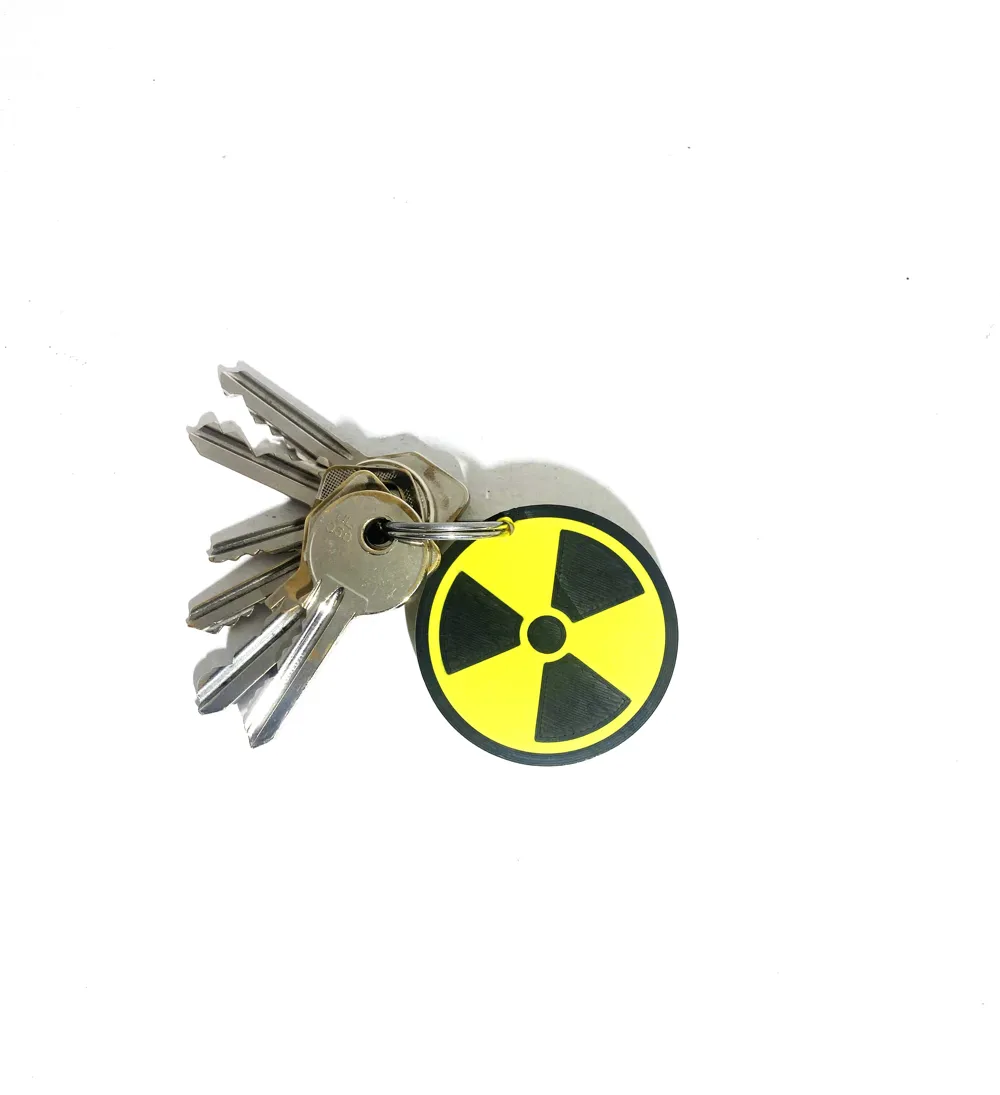 Nuclear Key Rings radioactive keychain - Free 3D Print Model - MakerWorld