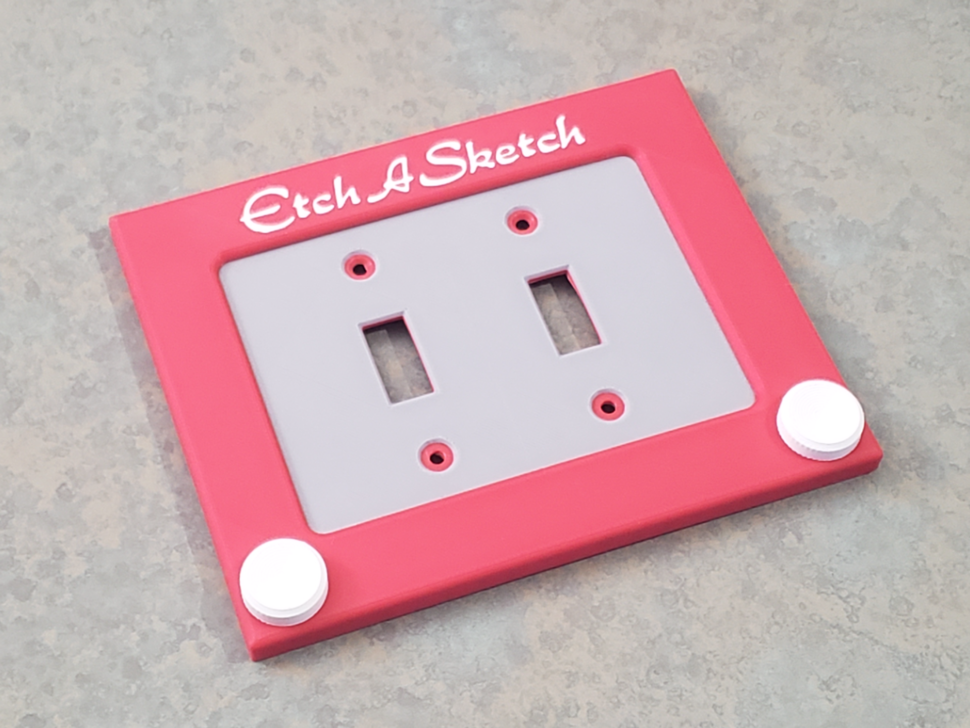 Etch A Sketch Dual Light Switch Cover