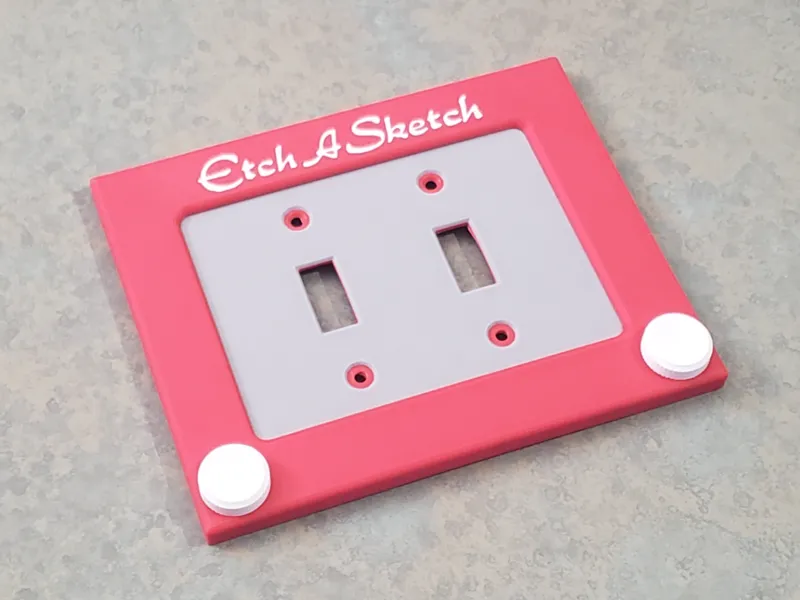 Etch A Sketch Dual Light Switch Cover