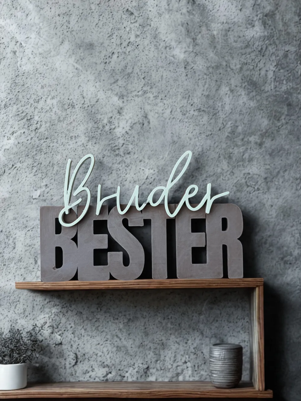 00073 Best Brother Lettering - Free 3D Print Model - MakerWorld