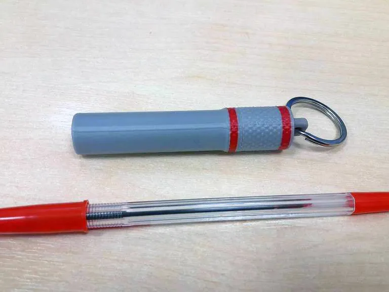 Lockpick Storage Tube EDC Keyring