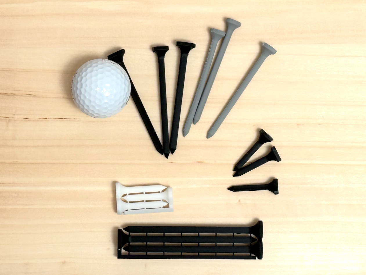 Durable Golf Tee -5 Different Lengths - Print Flat
