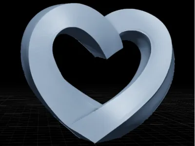 Minimalist heart sculpture
