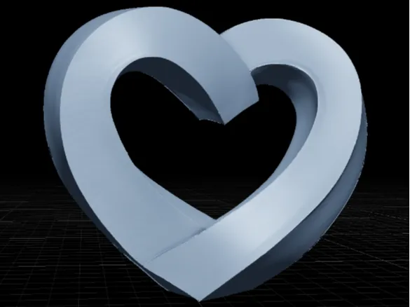 Minimalist heart sculpture