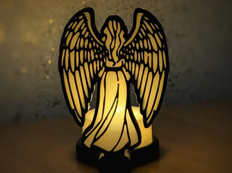 Tealight holder - Angel - no AMS - Free 3D Print Model - MakerWorld