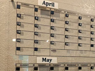 Glass Calendar Magnetic Numbers