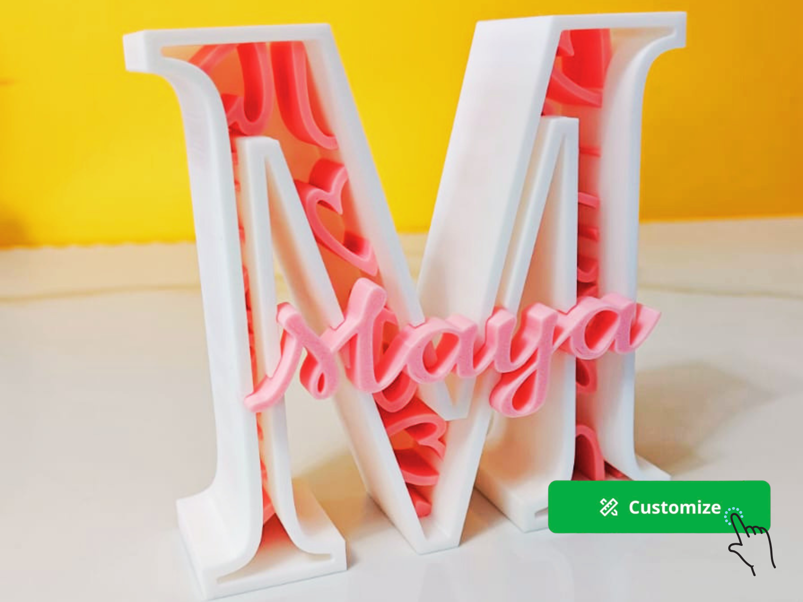 Fully Customizable Name Sign with SVG Pattern