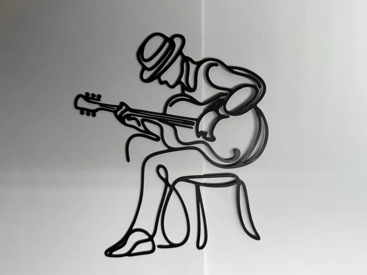 Silhouette murale musicien