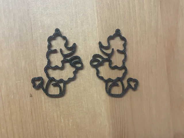 poodle earrings