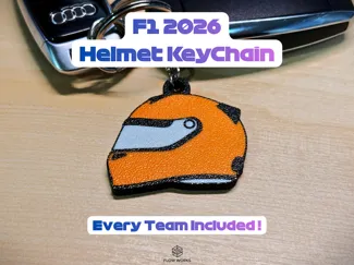 2026 F1 All Teams Helmet Keychains (AMS Ready)