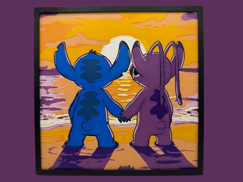Stitch and Angel - Sunset Watching