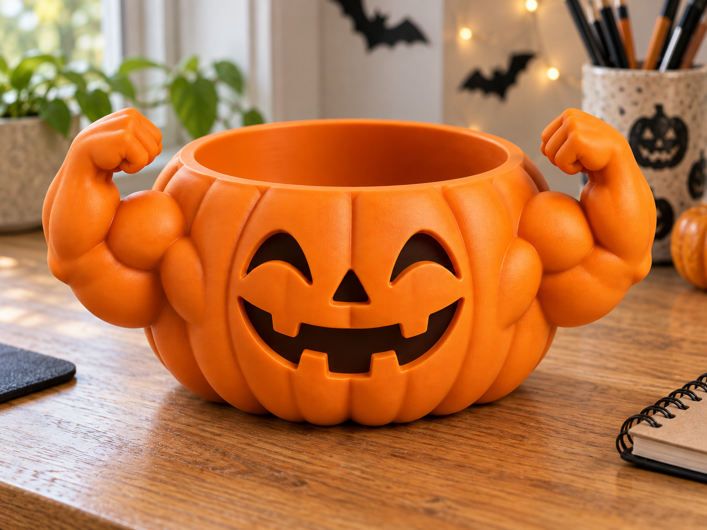 Muscle Pumpkin Candy Bowl 3D model