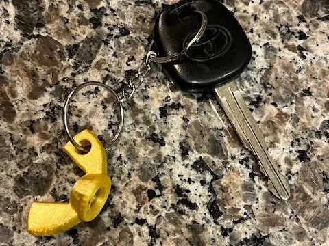 Keychain Wing Nut Charm