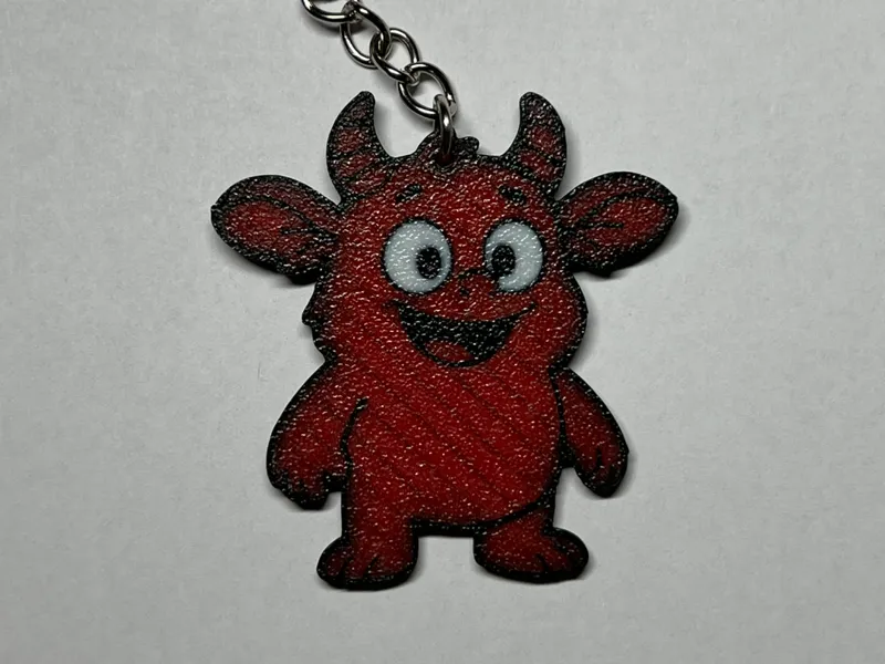 Flarey - Horned Creature KEYCHAIN (Easy print)