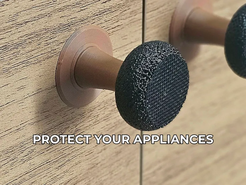 SoftGuard TPU Cabinet Knob Door Stop