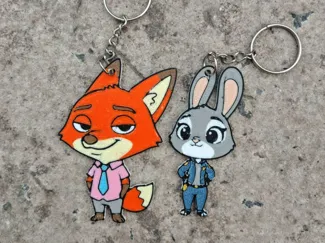 LLaveros Juddy Hopps y Nick Wilde Zootopia