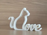 Love Cat – Sculpture décorative minimaliste — photo 1