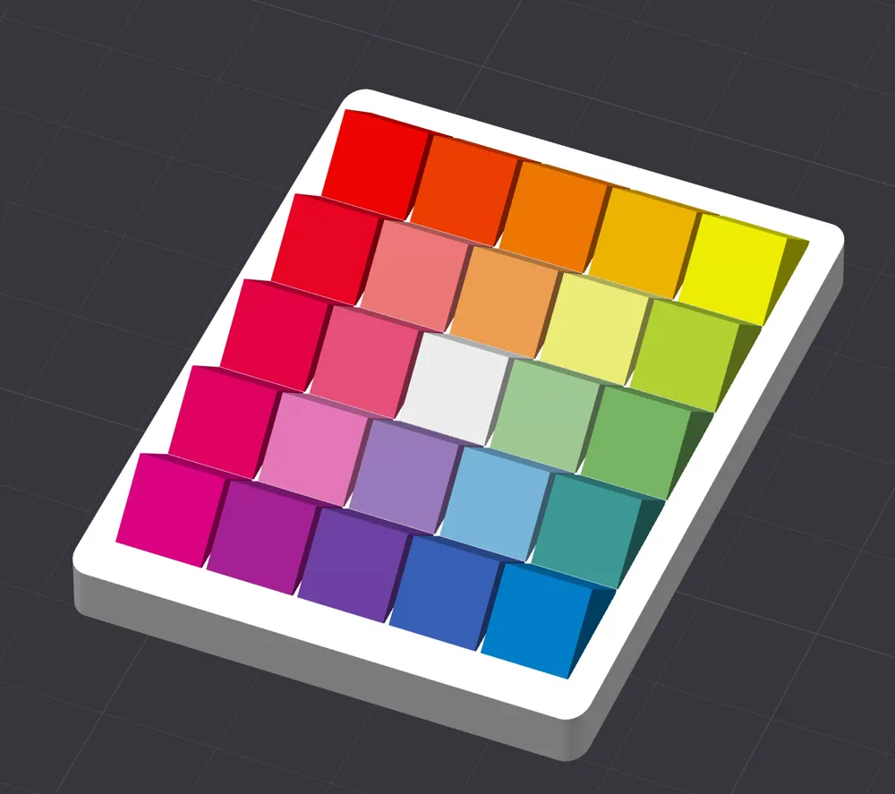 Color Cube Test Color or Colour Mixing Test cubes - Free 3D Print Model - MakerWorld