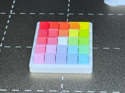 Color or Colour Mixing Test cubes