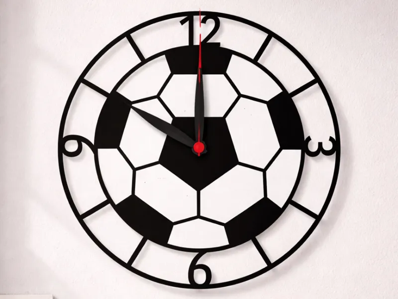 Soccer Ball Wall Clock – Modern Sports Decor