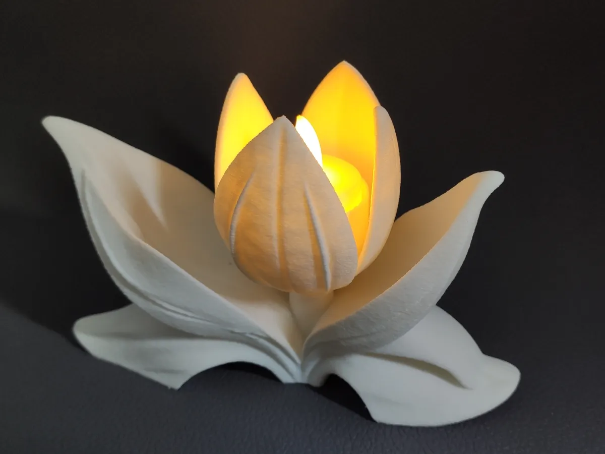 Photophore LED en forme de tulipe