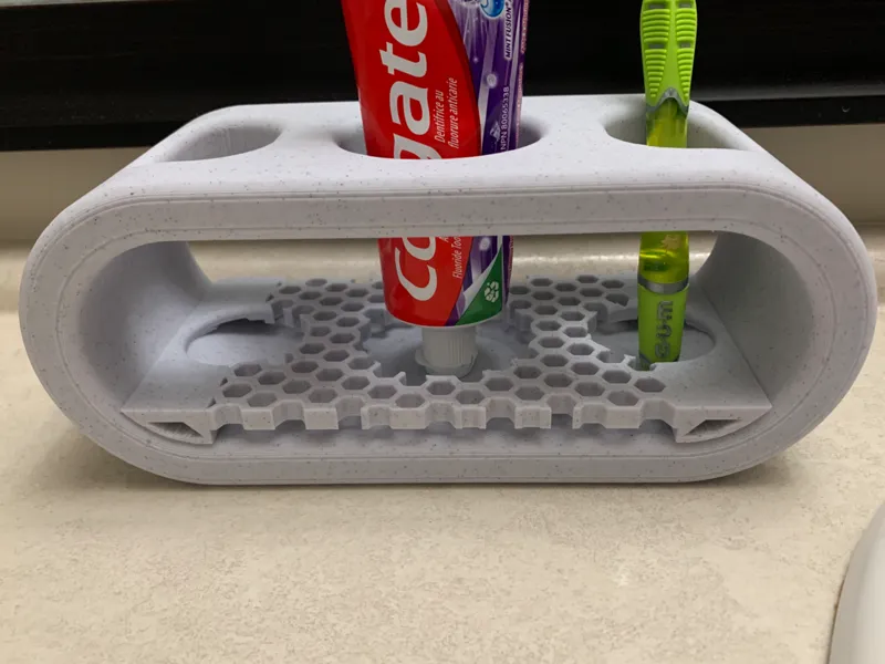 Large oval toothbrush rack