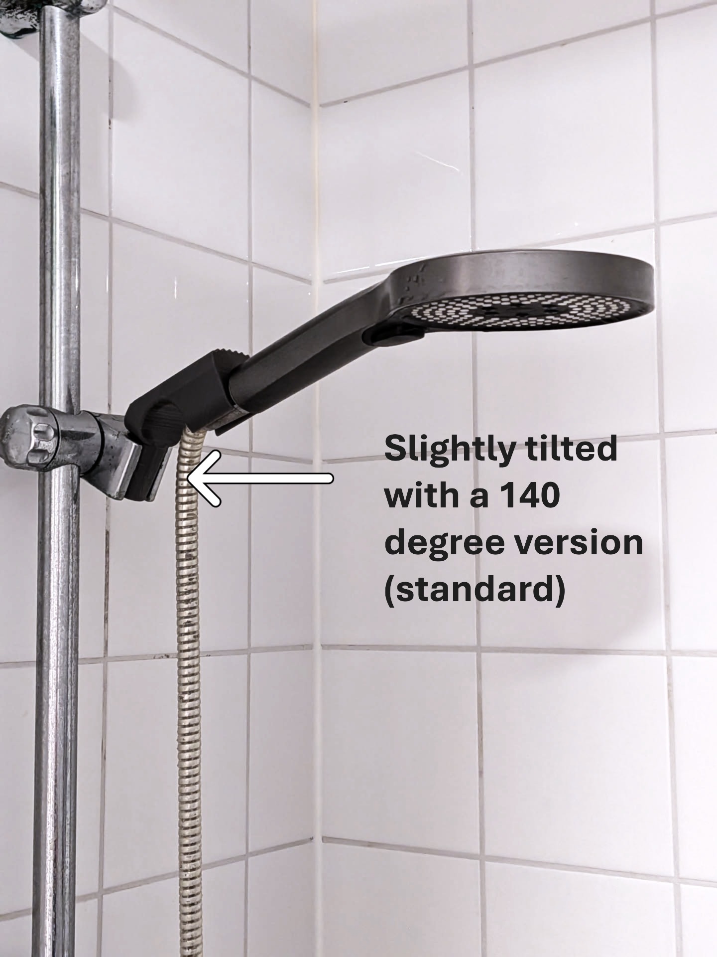Miniatura 1 do modelo 3D Shower Head Extension+Angle Adjustment= Rainfall