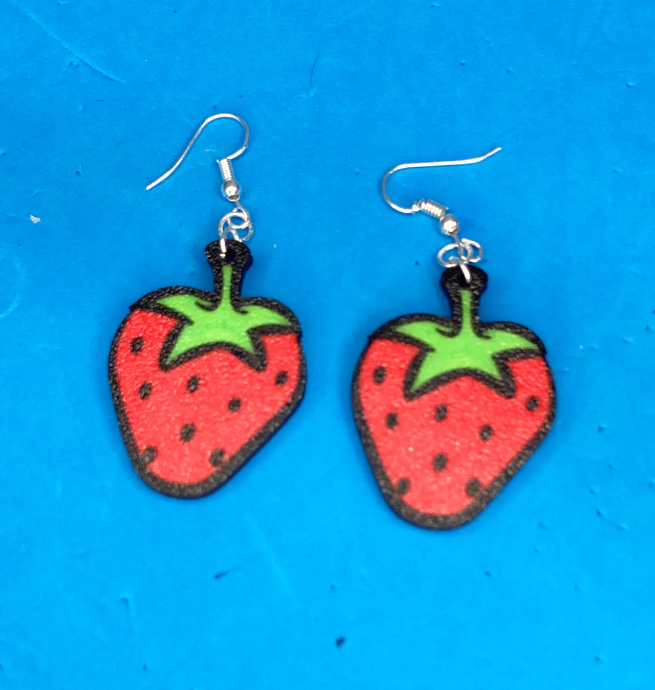Strawberry earrings / Pendientes Fresa view 2
