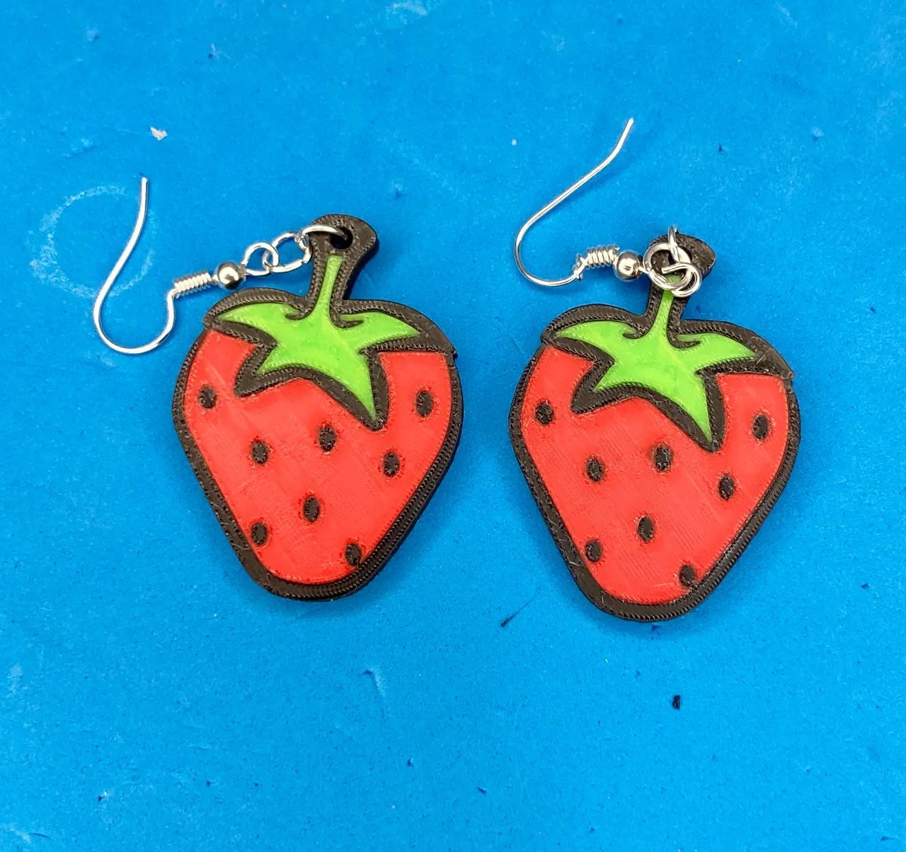 Strawberry earrings / Pendientes Fresa view 3