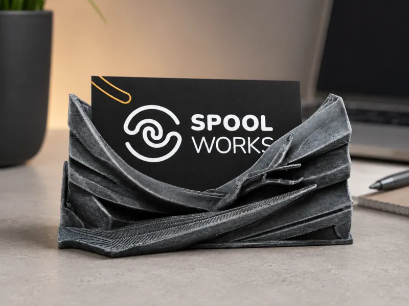 Abstract Fold Business Card Holder