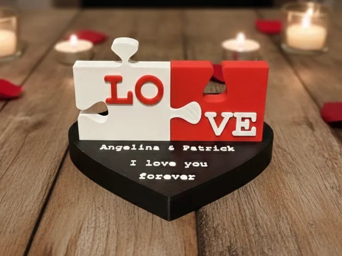 Personalisiertes Puzzle Liebe Wir passen zusammen