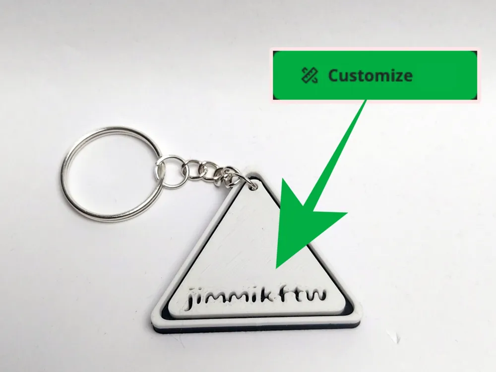 Triagle Keychain Customize Engraved Keychain - Triangle by jimmikftw MakerWorld ...