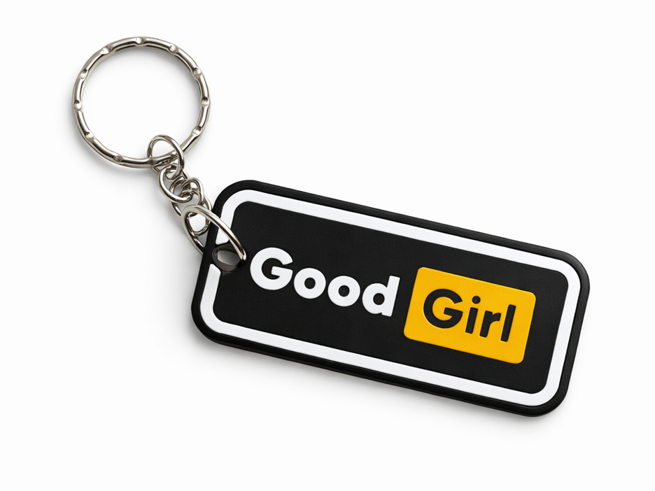Good Girl Keychain – Stylish 3D Printed Key Tag