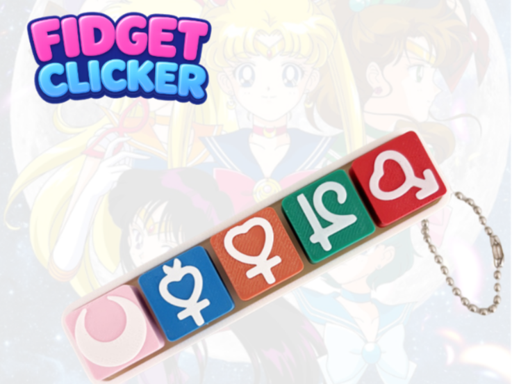 Sailor Moon Keycap fidget clicker 