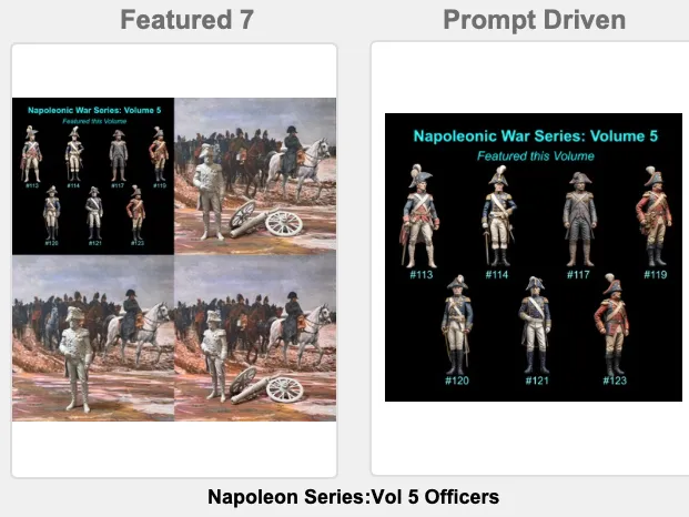 Figura decorativa: Napoleon Series:Vol 5 Officers. Referencia del modelo original.