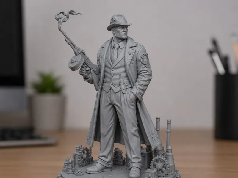 Steampunk Mobster Display Statue