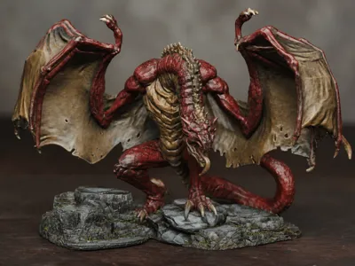 Dnd Dragon on Rock Terrain