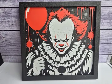 Cuadro decorativo en 3D: Pennywise - Horror HueForge — vista de referencia 5