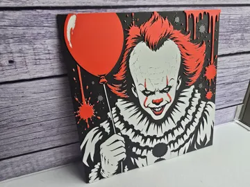 Cuadro decorativo en 3D: Pennywise - Horror HueForge — vista de referencia 4