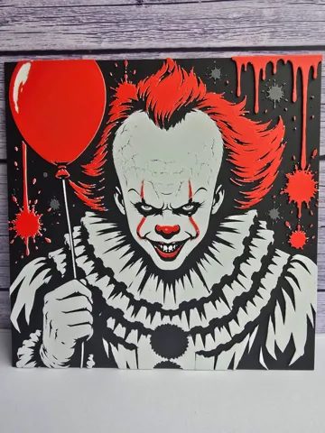 Cuadro decorativo en 3D: Pennywise - Horror HueForge — vista de referencia 2